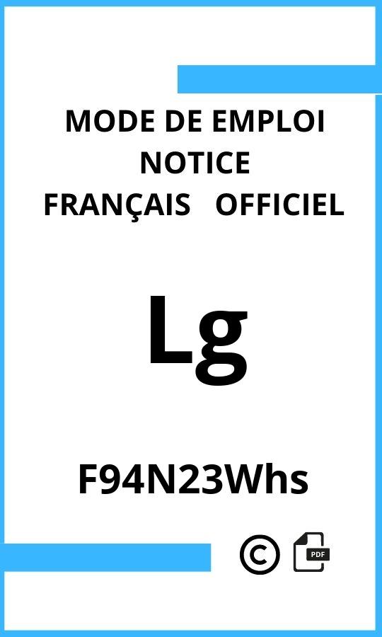 Mode d'emploi four Lg F94N23Whs Français