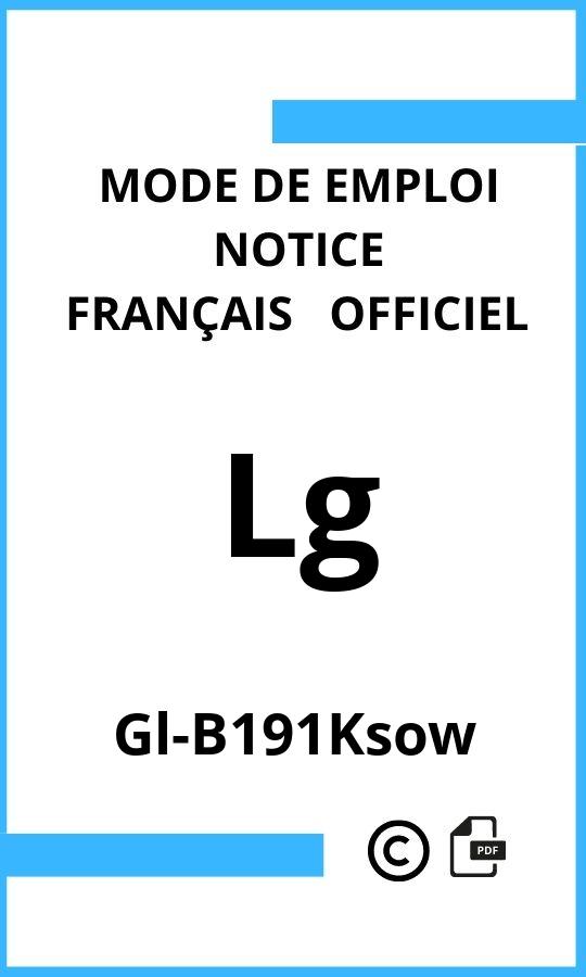 Mode d'emploi four Gl-B191Ksow Lg Français