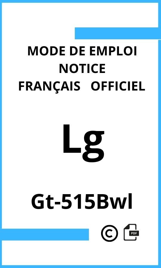 Lg Gt-515Bwl Mode d'emploi Français