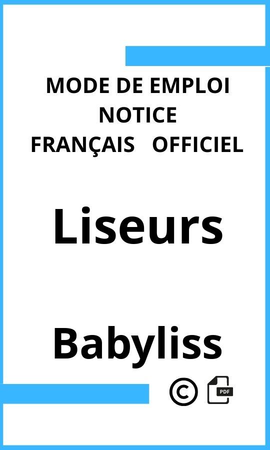 Liseurs Babyliss Mode d'emploi Français