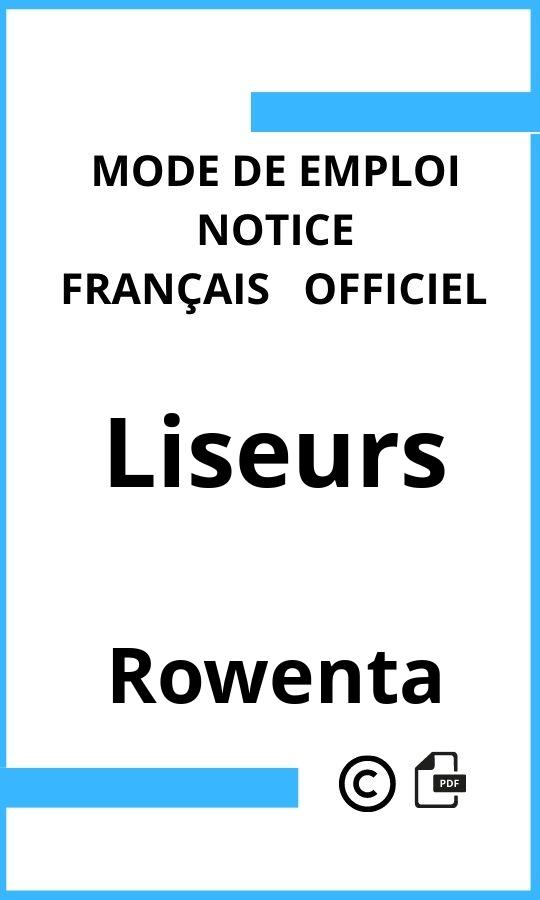 Mode d'emploi four Rowenta Liseurs Français