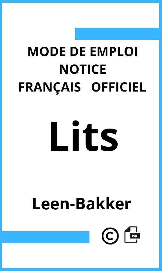 Lits Leen-Bakker Mode d'emploi Français