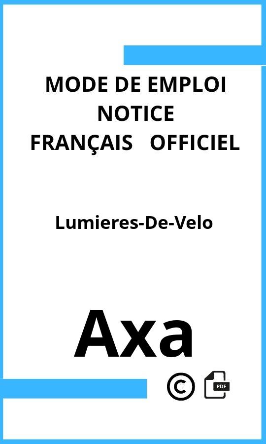 Mode d'emploi four Axa Lumieres-De-Velo Français