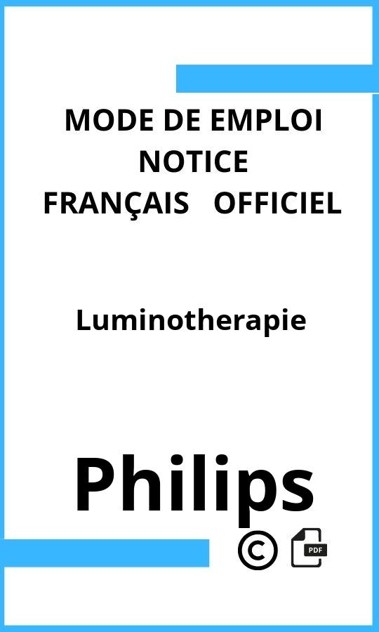 Mode d'emploi four Luminotherapie Philips Français