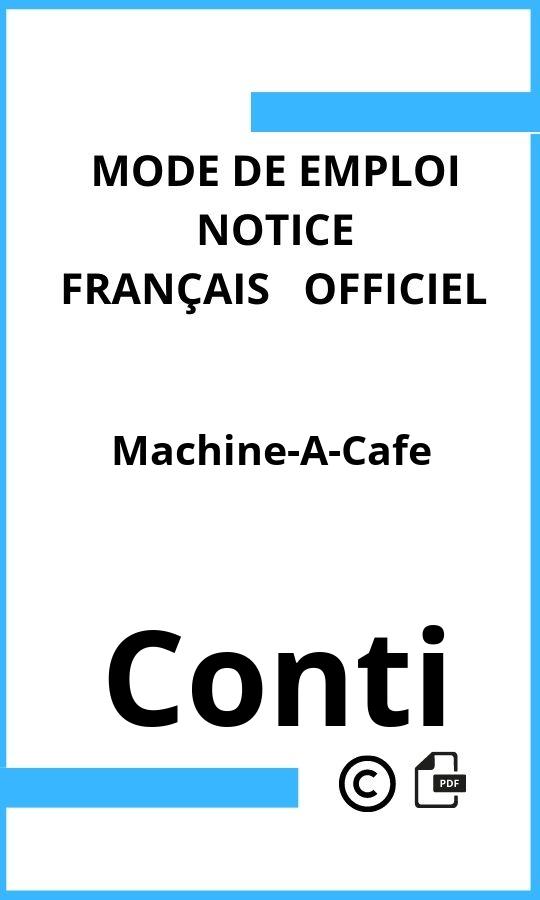 Machine-A-Cafe Conti Mode d'emploi Français