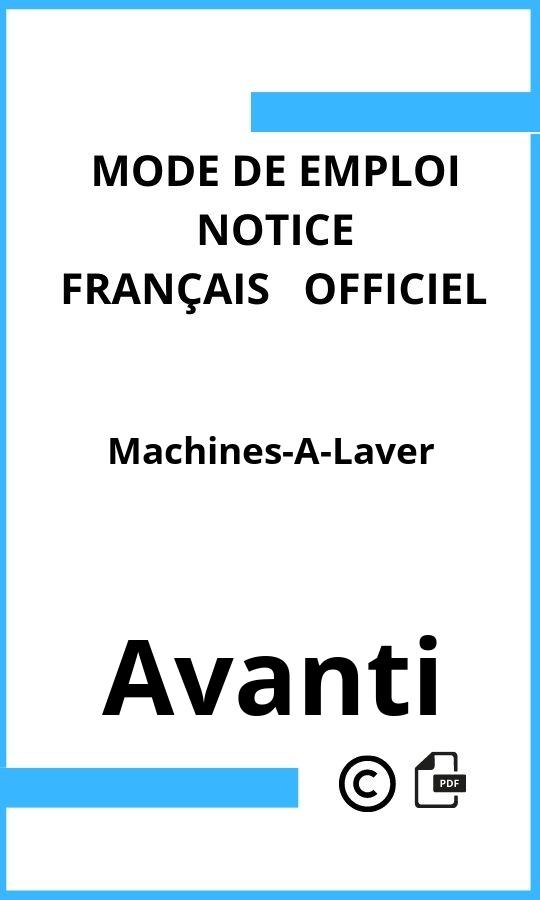 Avanti Machines-A-Laver Mode d'emploi Français