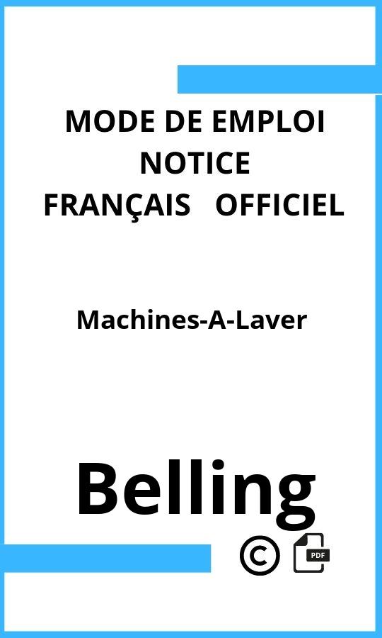 Mode d'emploi four Belling Machines-A-Laver Français