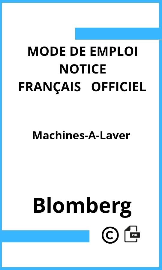 Blomberg Machines-A-Laver Mode d'emploi Français