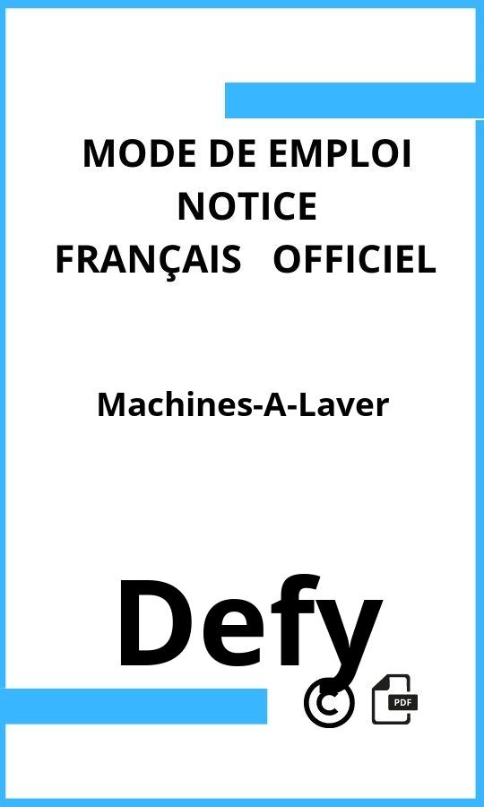 Machines-A-Laver Defy Mode d'emploi Français