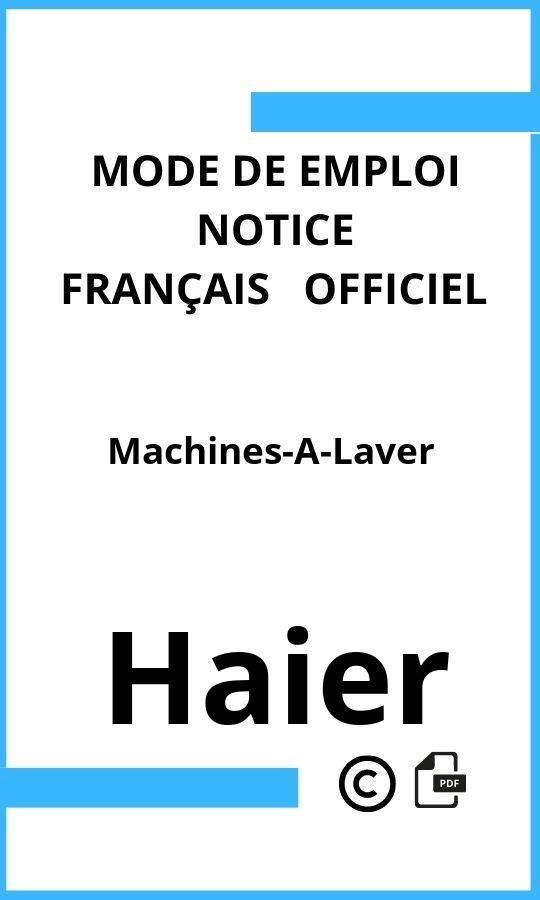 Machines-A-Laver Haier Mode d'emploi Français