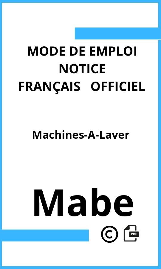 Mode d'emploi four Machines-A-Laver Mabe Français