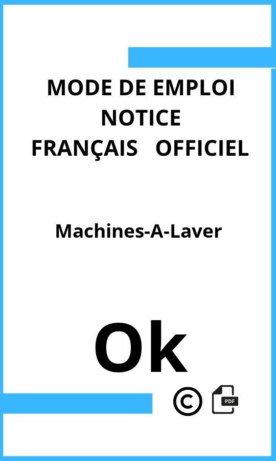 Ok Machines-A-Laver Mode d'emploi Français