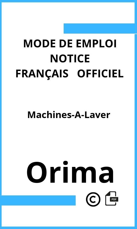 Mode d'emploi four Orima Machines-A-Laver Français