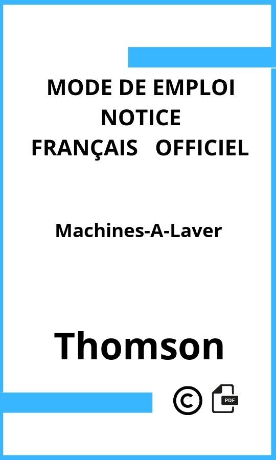 Thomson Machines-A-Laver Mode d'emploi Français