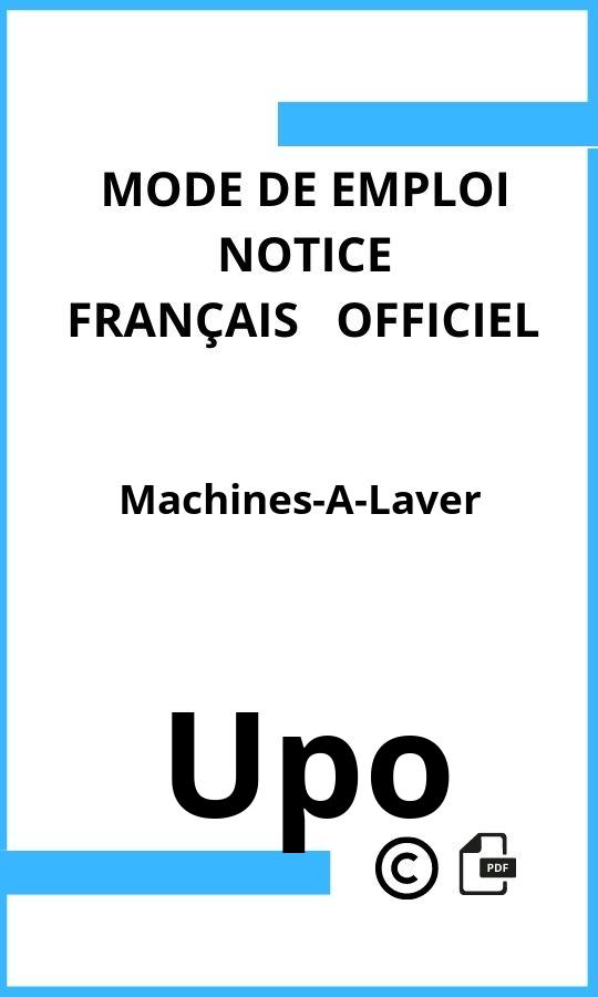 Upo Machines-A-Laver Mode d'emploi Français