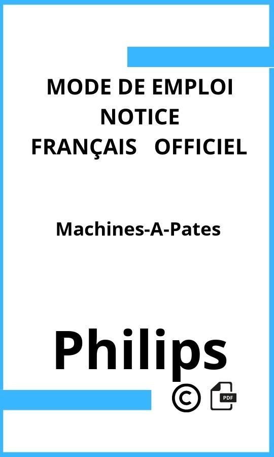 Mode d'emploi four Machines-A-Pates Philips Français