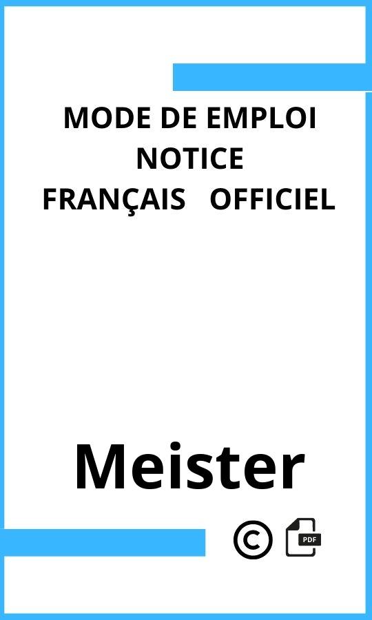 Mode d'emploi four Meister  Français