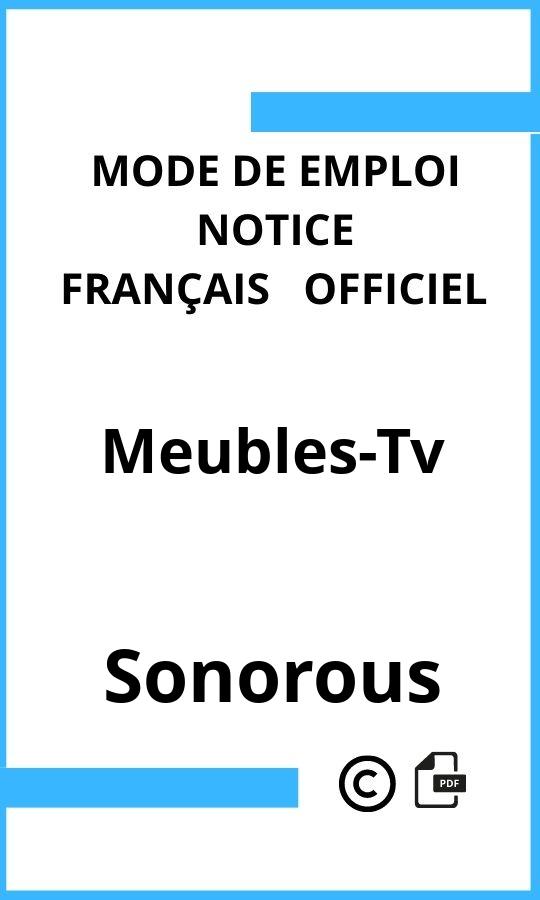 Mode d'emploi four Sonorous Meubles-Tv Français