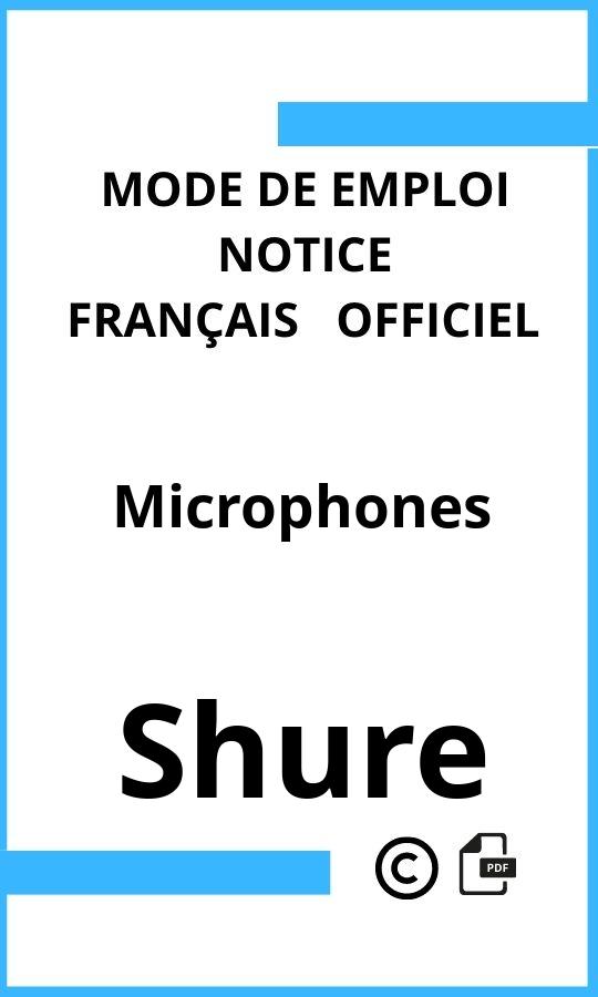 Mode d'emploi four Microphones Shure Français