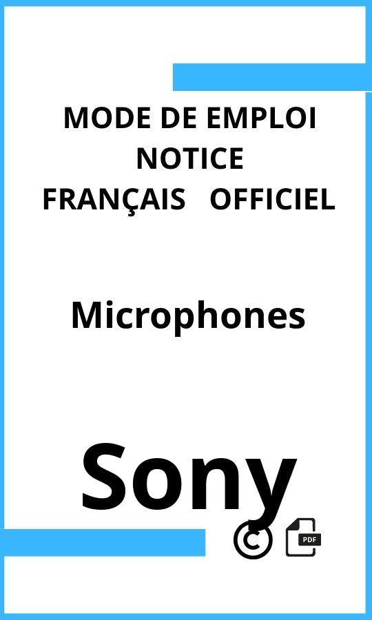 Microphones Sony Mode d'emploi Français