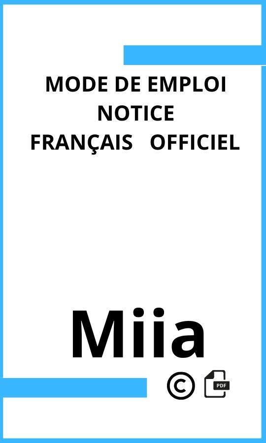 Mode d'emploi four Miia  Français