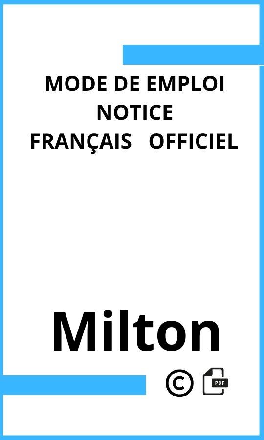  Milton Mode d'emploi Français