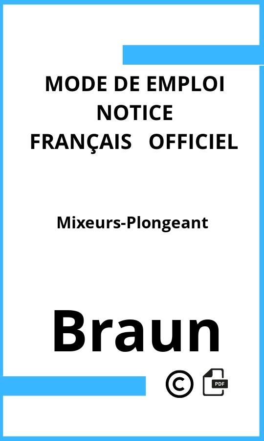 Mode d'emploi four Mixeurs-Plongeant Braun Français