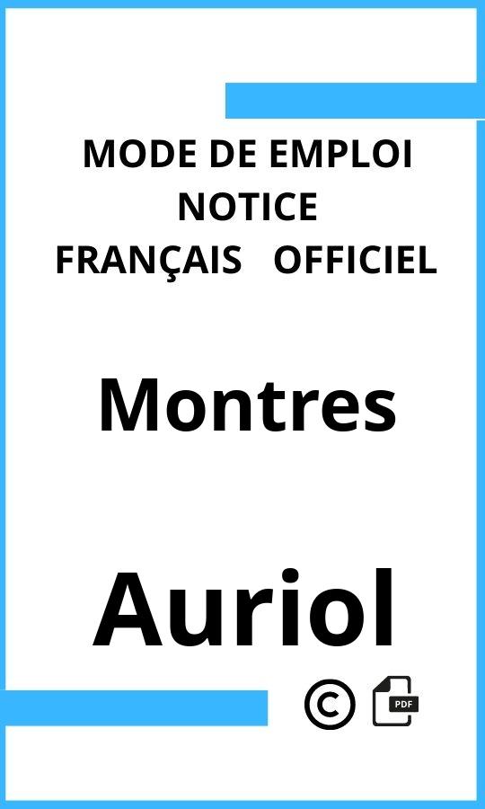 Mode d'emploi four Montres Auriol Français