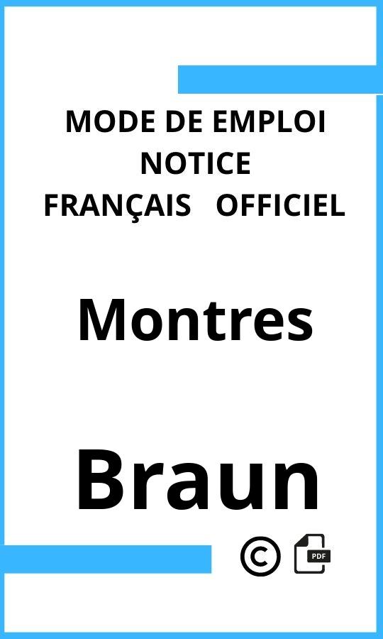 Mode d'emploi four Montres Braun Français