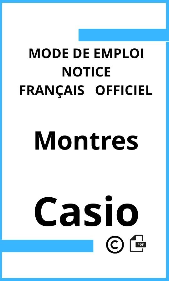 Casio Montres Mode d'emploi Français