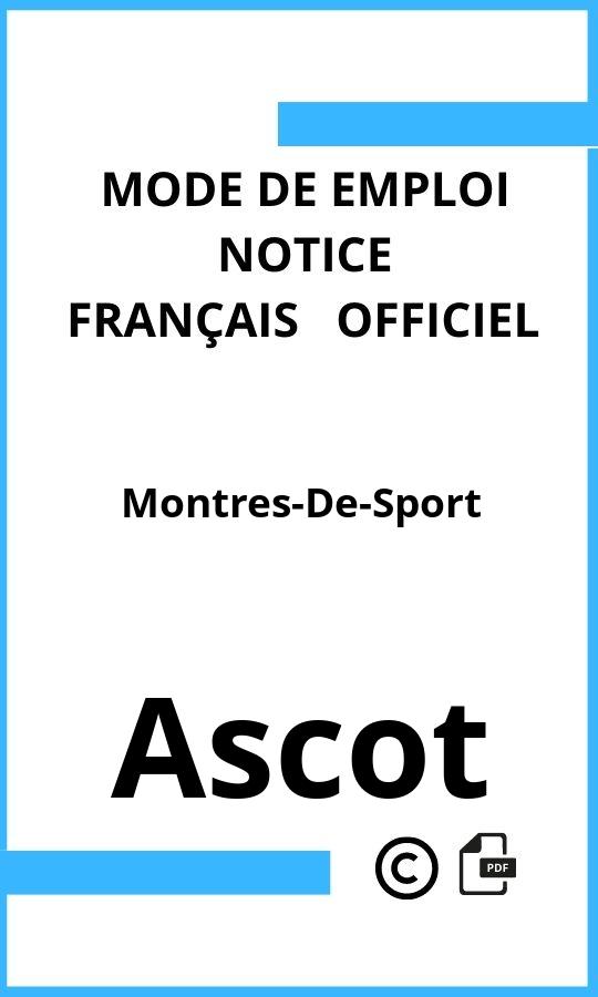 Mode d'emploi four Ascot Montres-De-Sport Français