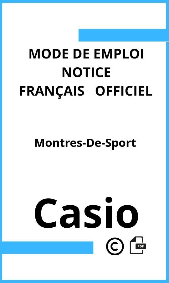 Montres-De-Sport Casio Mode d'emploi Français