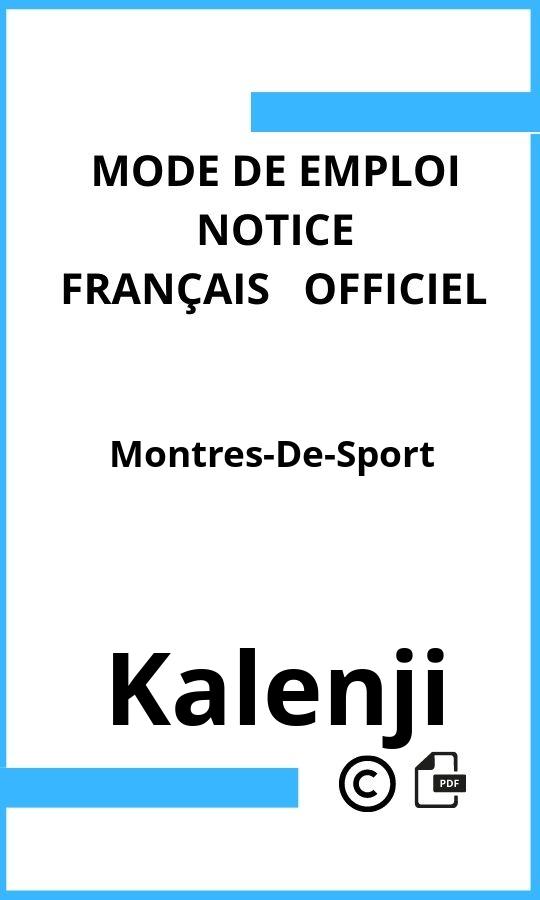 Mode d'emploi four Kalenji Montres-De-Sport Français