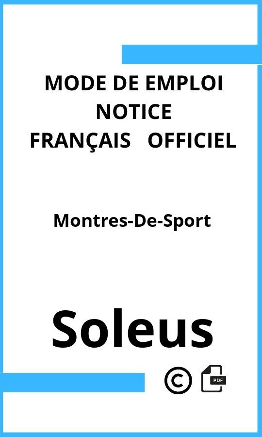 Mode d'emploi four Soleus Montres-De-Sport Français