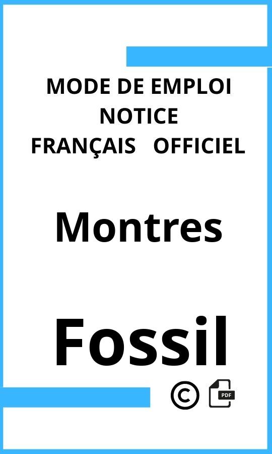 Mode d'emploi four Fossil Montres Français