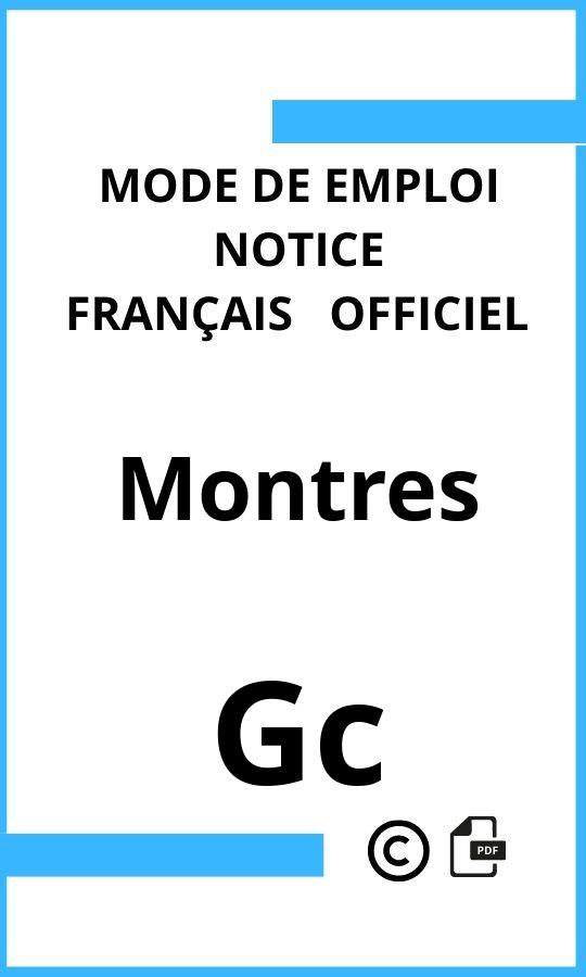 Gc Montres Mode d'emploi Français