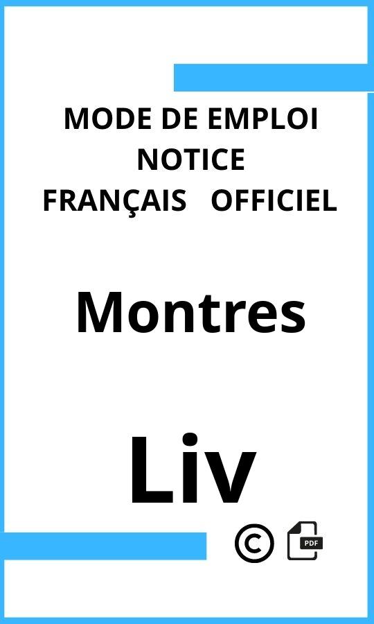 Mode d'emploi four Montres Liv Français