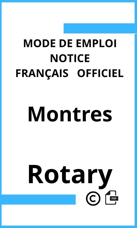 Montres Rotary Mode d'emploi Français