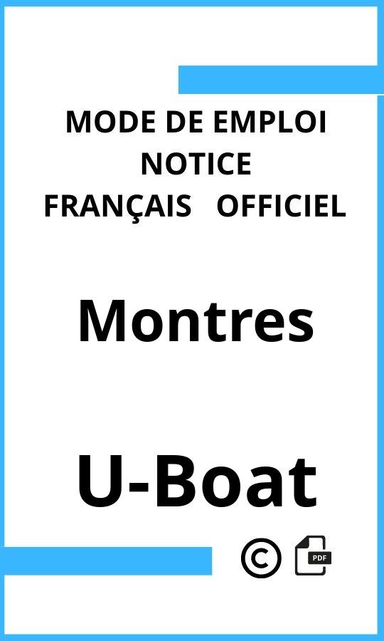 Mode d'emploi four Montres U-Boat Français