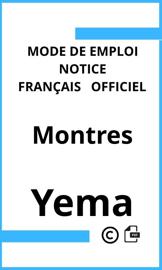 Mode d'emploi four Montres Yema Français