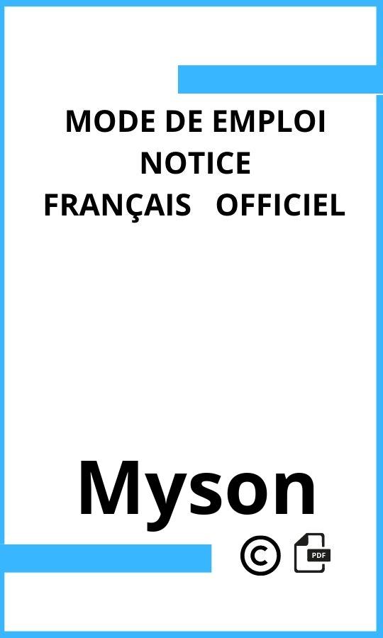 Mode d'emploi four Myson  Français