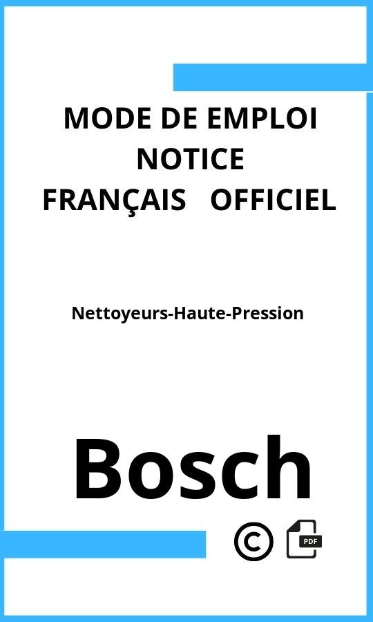 Mode d'emploi four Nettoyeurs-Haute-Pression Bosch Français