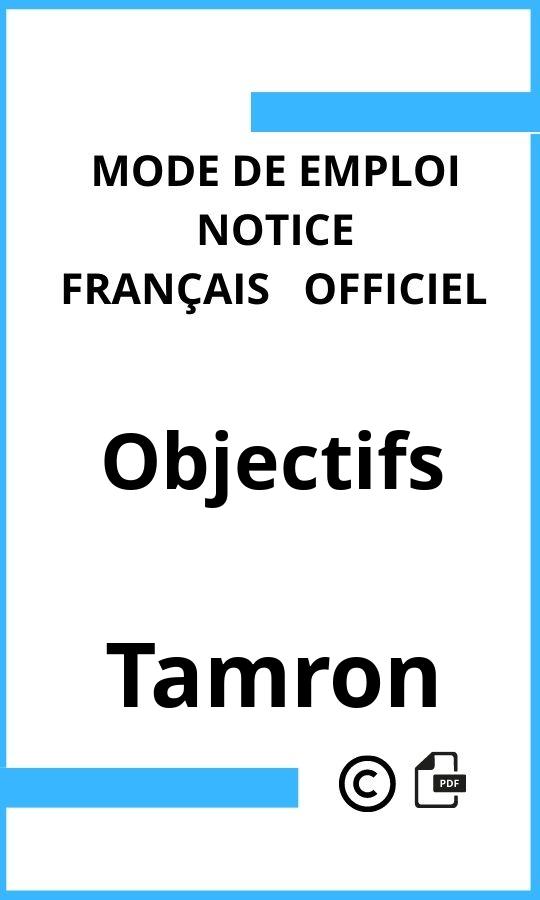 Mode d'emploi four Tamron Objectifs Français