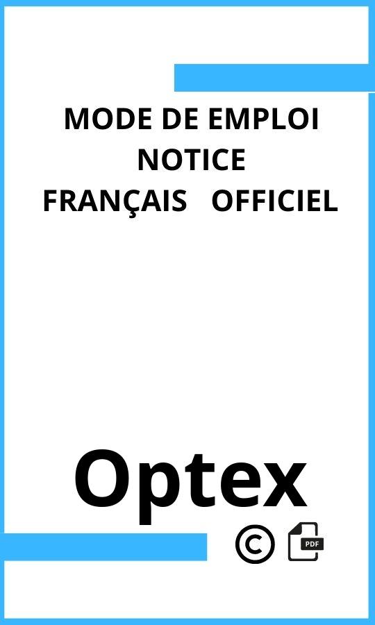 Optex  Mode d'emploi Français