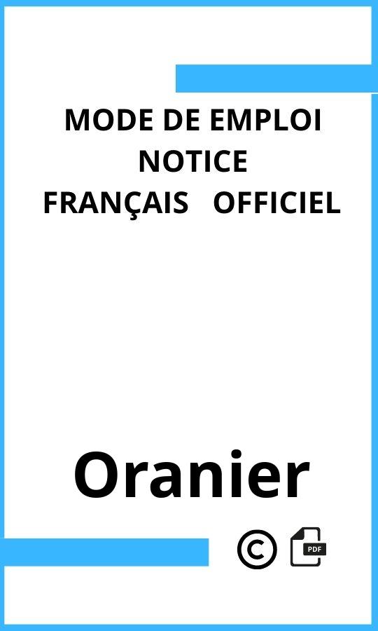 Mode d'emploi four Oranier  Français