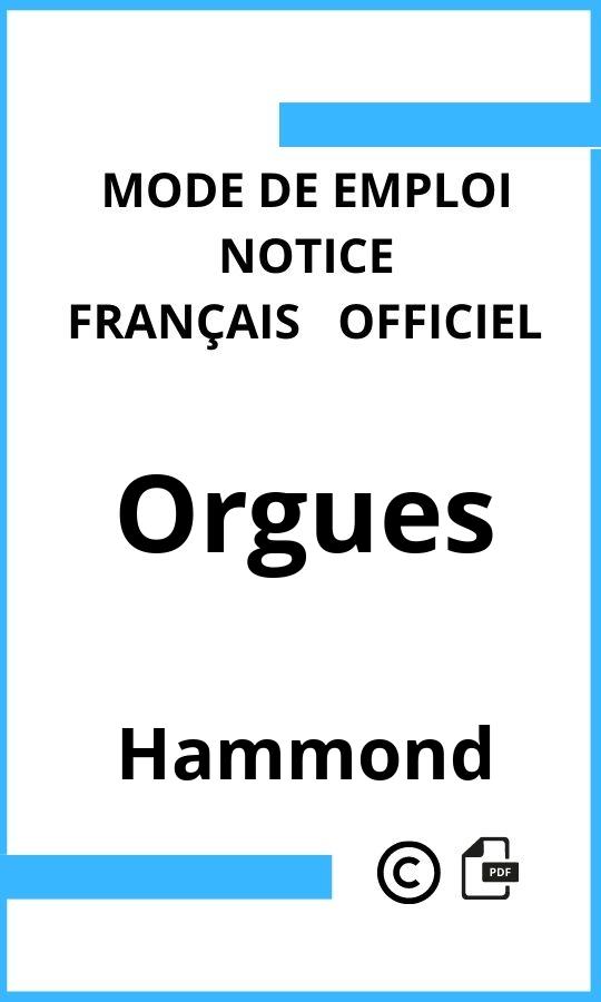 Orgues Hammond Mode d'emploi Français