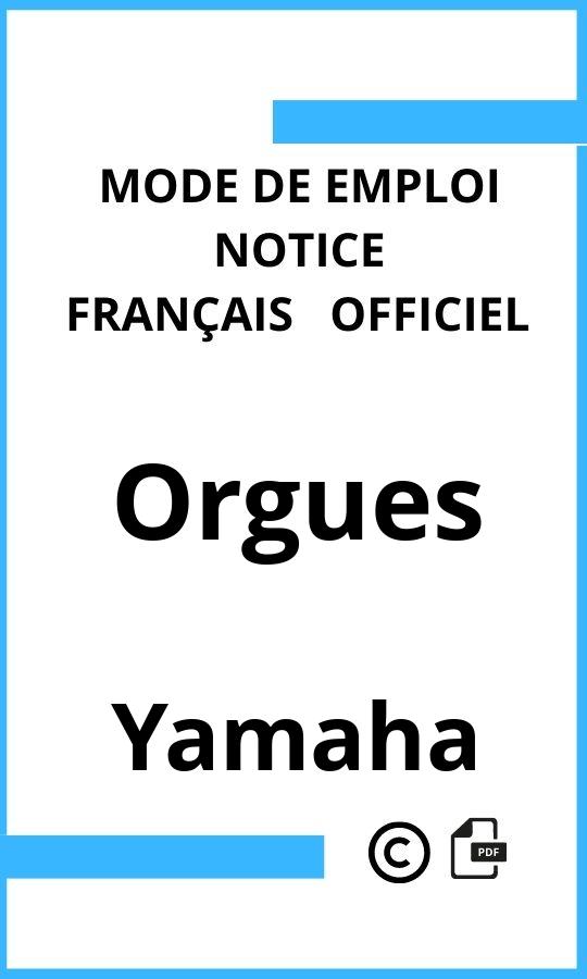 Yamaha Orgues Mode d'emploi Français