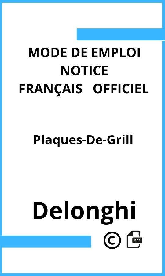 Mode d'emploi four Plaques-De-Grill Delonghi Français