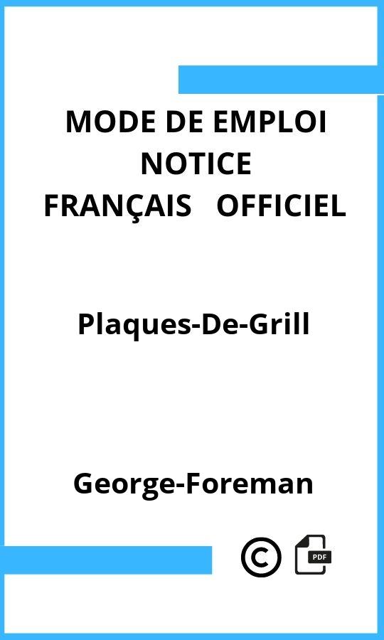 Plaques-De-Grill George-Foreman Mode d'emploi Français