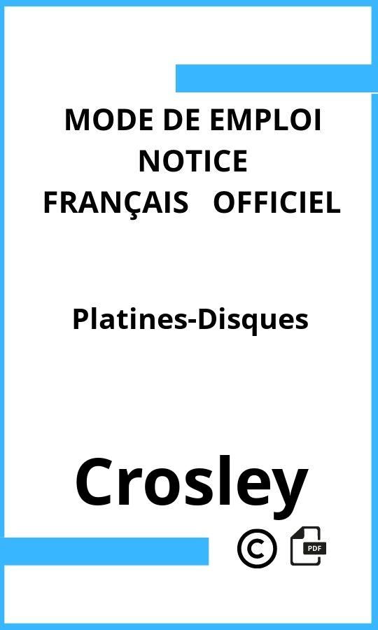 Mode d'emploi four Platines-Disques Crosley Français